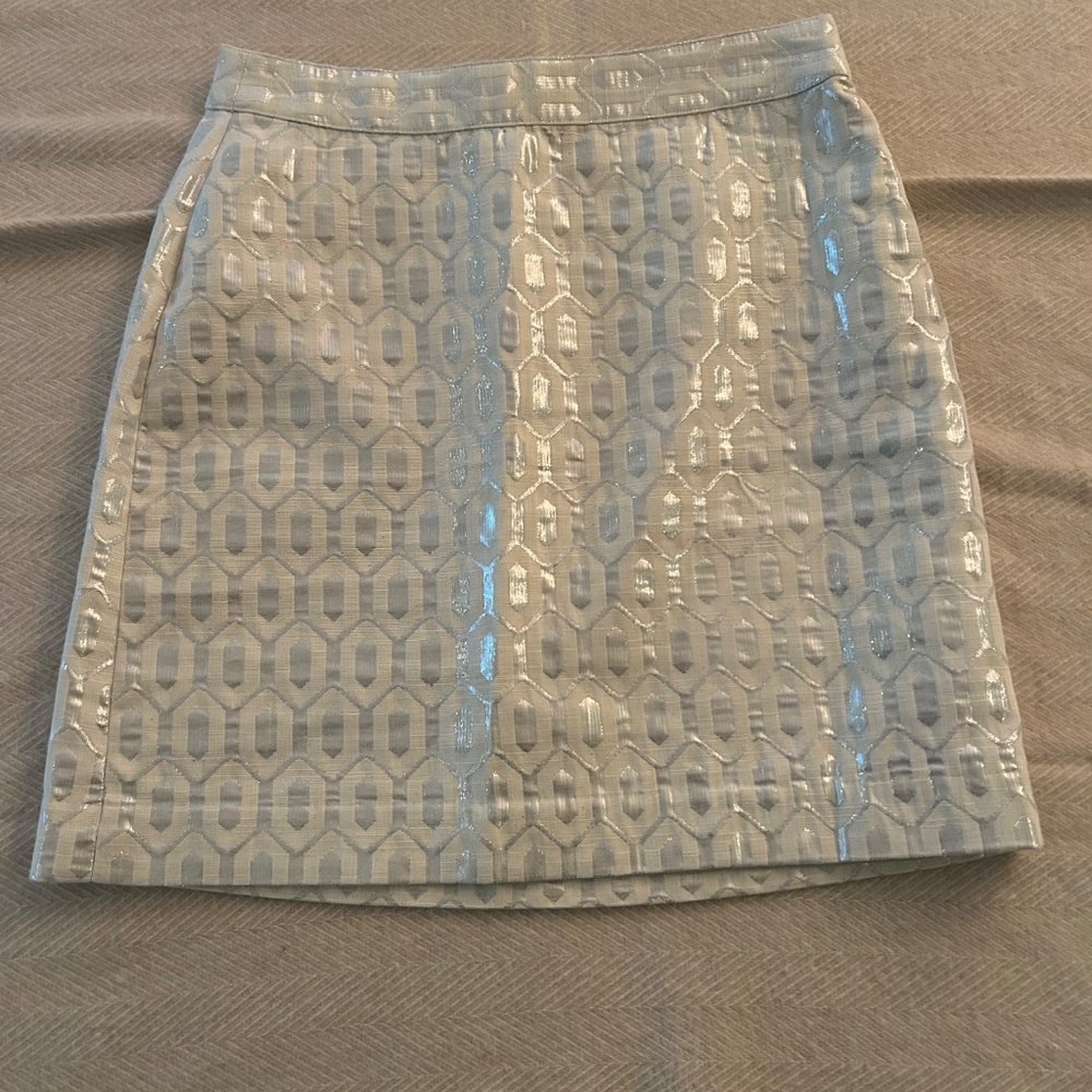 Banana Republic Metallic Geometric Print Mini Skirt - Size: 2, NWT
